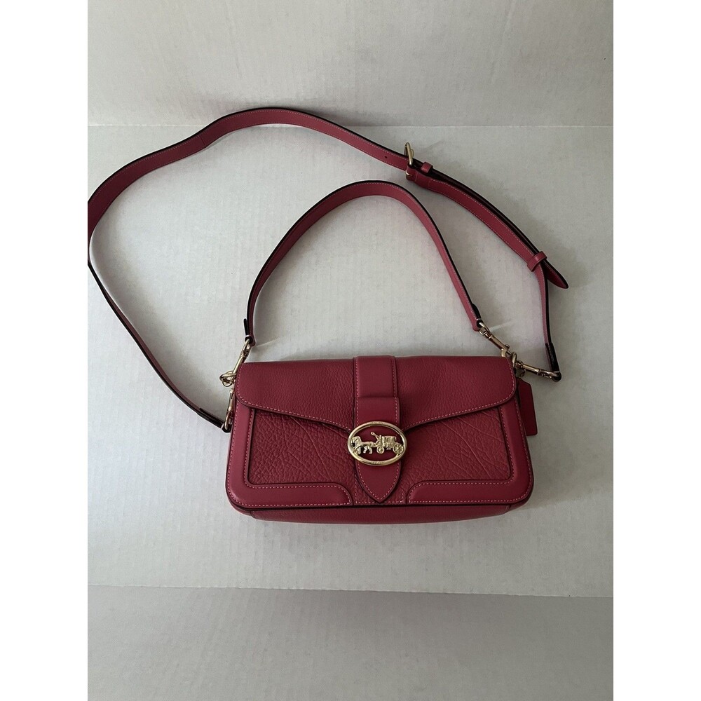 Coach Georgie Shoulder Bag Strawberry Haze Leather Crossbody 5493 Mint Condition